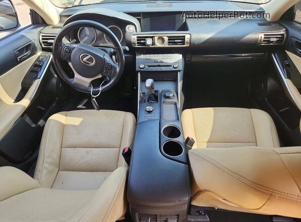 JTHBA1D25G5030100 2016 LEXUS IS White Dashboard view