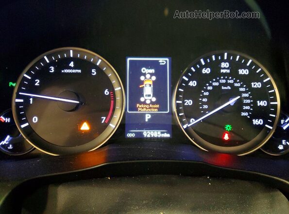 JTHBK1GGXG2243341 2016 LEXUS ES White Widok zestawu wskaźników