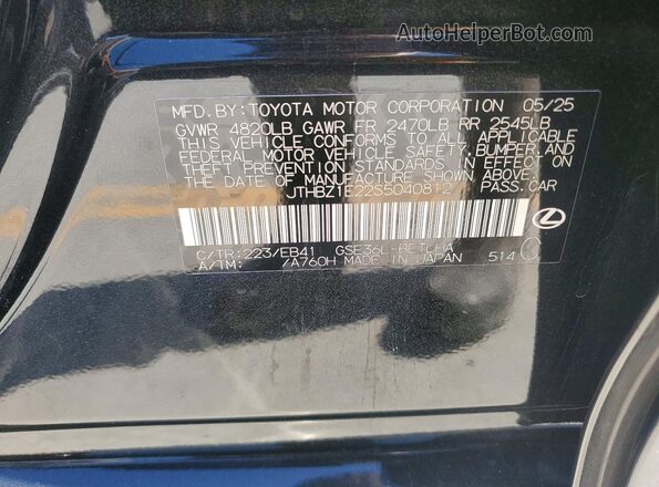 JTHBZ1E22S5040812 2025 LEXUS IS Черный Вид подкапотного пространства