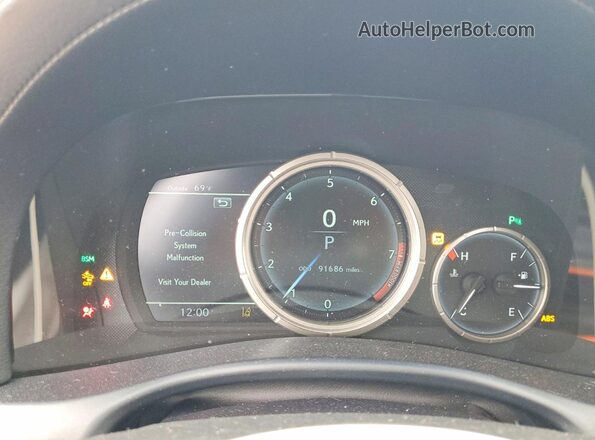 JTHCZ1BL7GA003416 2016 LEXUS GS Серебряный Вид щитка приборов