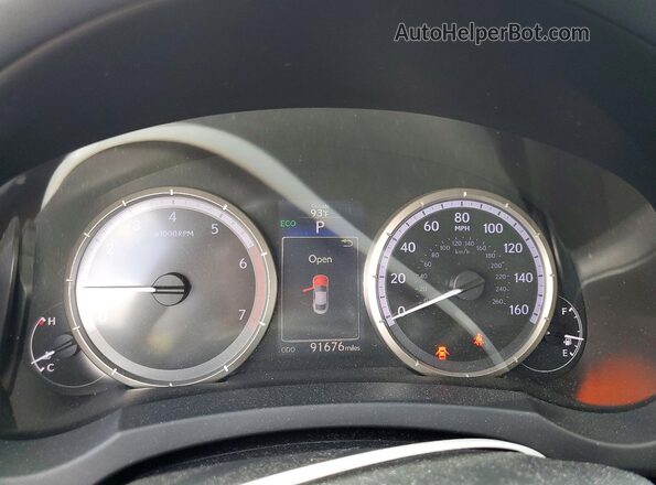 JTHHA5BCXG5002144 2016 LEXUS RC Gray ხელსაწყოთა პანელის ხედი