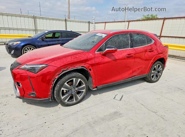 JTHP6JBH2P2148542 2023 LEXUS UX Red Առջևի ձախ երեք քառորդ տեսարան