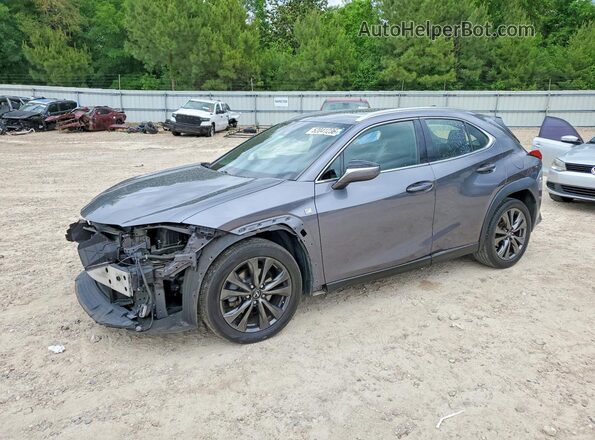 JTHY3JBH2K2014989 2019 LEXUS UX Gray Առջևի ձախ երեք քառորդ տեսարան