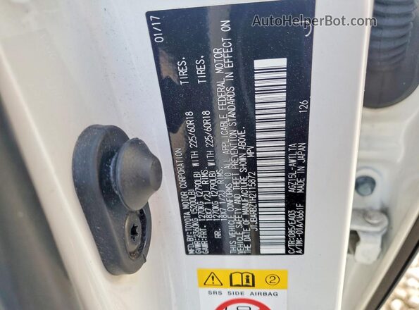 JTJBARBZ1H2115872 2017 LEXUS NX Белый Вид подкапотного пространства
