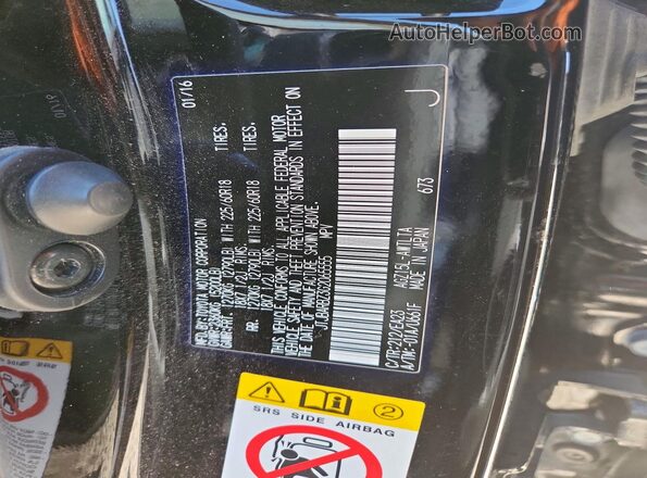 JTJBARBZ3G2065555 2016 LEXUS NX Black VIN կոդի պիտակի տեսք