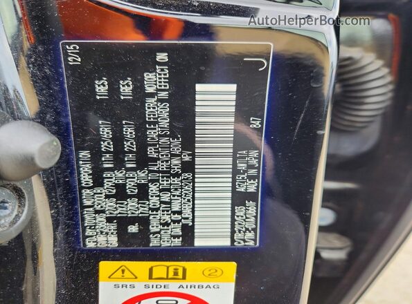 JTJBARBZ5G2062138 2016 LEXUS NX Черный Вид наклейки с VIN-кодом