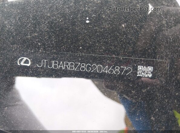 JTJBARBZ8G2046872 2016 LEXUS NX 200T Серый 