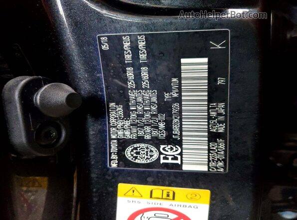 JTJBARBZ8K2179236 2019 LEXUS NX Black VIN sticker view