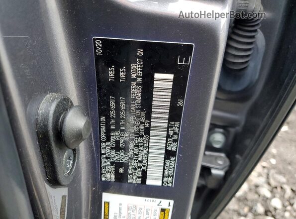 JTJDARBZ0M2183583 2021 LEXUS NX Gray Widok naklejki z numerem VIN