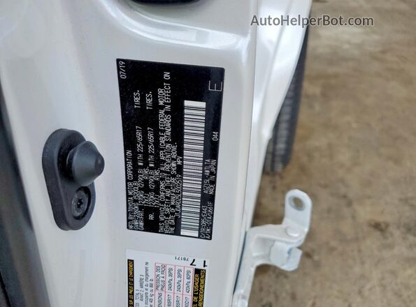 JTJDARDZ5L5002519 2020 LEXUS NX Белый Вид наклейки с VIN-кодом