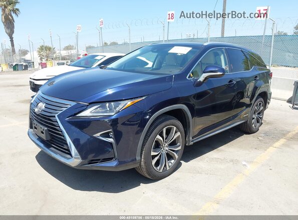 JTJDGKCA2J2004597 2018 LEXUS RX 450HL Dark Blue Передняя левая четверть
