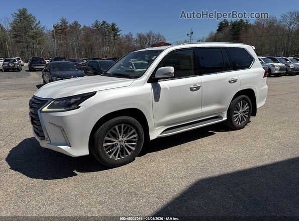 JTJHY7AX2J4263193 2018 LEXUS LX 570 White წინა მარცხენა ხედი სამი მეოთხედიდან