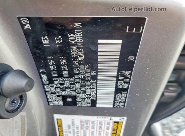 JTJSARBZ0L2176140 2020 LEXUS NX Silver Vista del compartimento del motor
