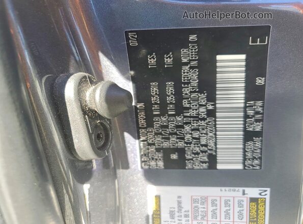 JTJSARBZ0M2201670 2021 LEXUS NX Gray VIN sticker view