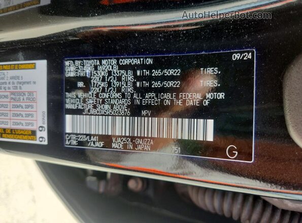 JTJVBCDX5R5023876 2024 LEXUS GX Черный Вид подкапотного пространства
