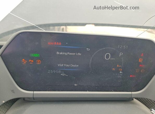 JTMABABA0PA022854 2023 SUBARU SOLTERRA White ხელსაწყოთა პანელის ხედი