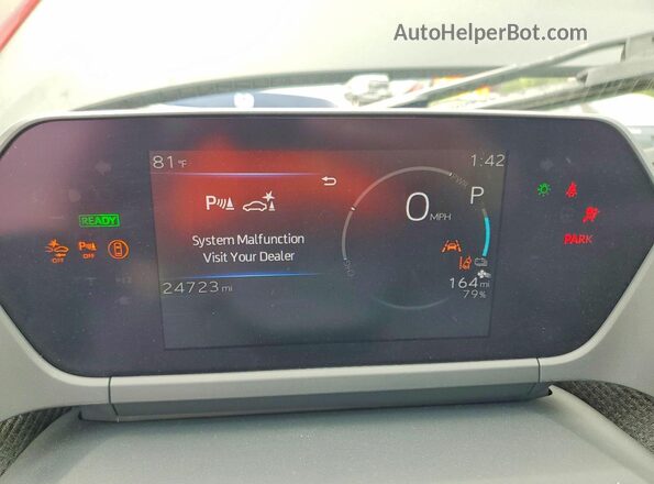 JTMABABA0PA027133 2023 SUBARU SOLTERRA Red ხელსაწყოთა პანელის ხედი