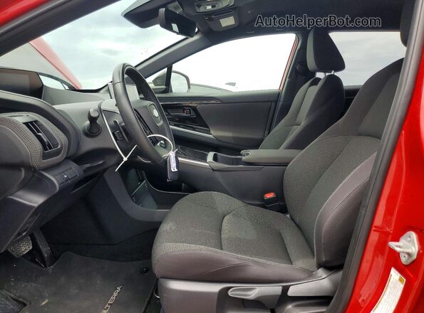 JTMABABA0PA027133 2023 SUBARU SOLTERRA Red წინა სალონის ხედი