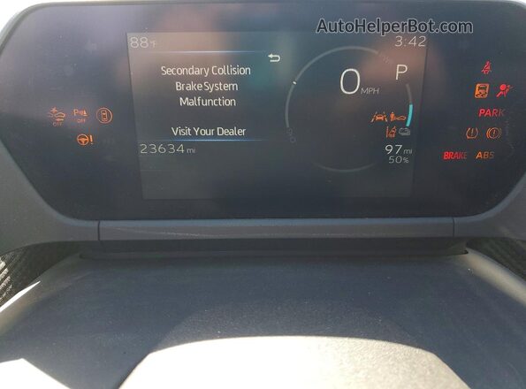 JTMABABA2PA026825 2023 SUBARU SOLTERRA Gray Instrument cluster view
