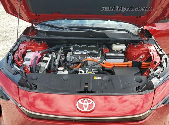 JTMABACAXRA065583 2024 TOYOTA BZ4X Red ძრავის განყოფილების ხედი
