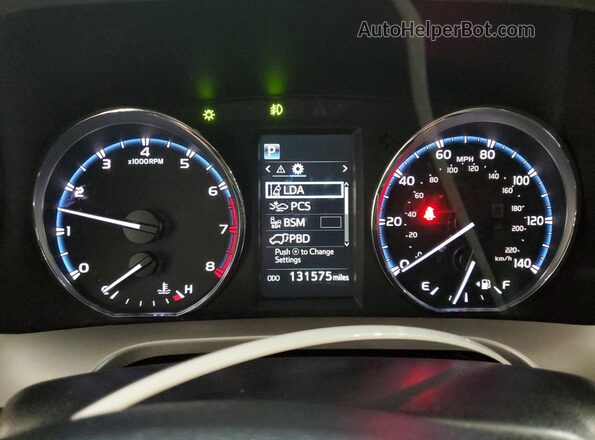 JTMDFREV1JJ181002 2018 TOYOTA LIMITED Серый Вид щитка приборов