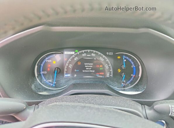 JTME6RFV3ND531687 2022 TOYOTA RAV4 White Вид щитка приладів
