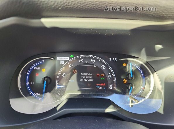 JTME6RFVXND531332 2022 TOYOTA RAV4 White Вид щитка приладів