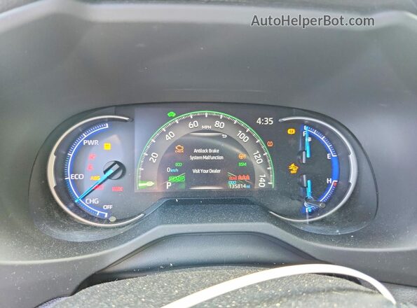 JTMEWRFV6KJ021038 2019 TOYOTA RAV4 Серебряный Вид щитка приборов
