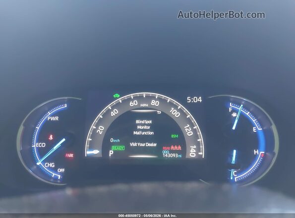 JTMEWRFV8KD513648 2019 TOYOTA RAV4 HYBRID White Widok tylnych siedzeń