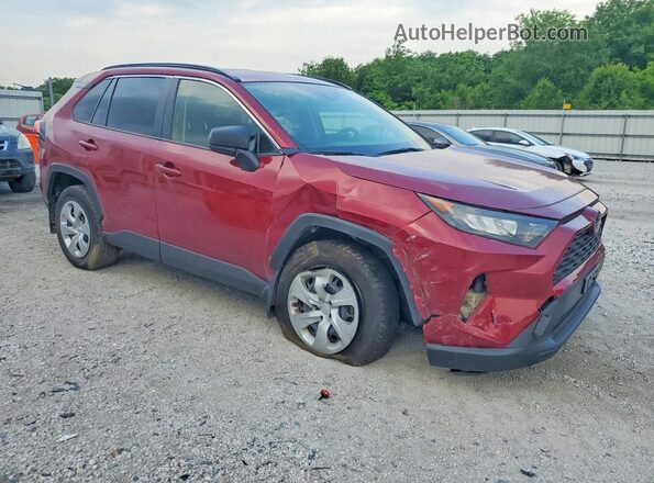 JTMF1RFV5KJ022538 2019 TOYOTA RAV4 Темно-бордовый Передняя правая четверть