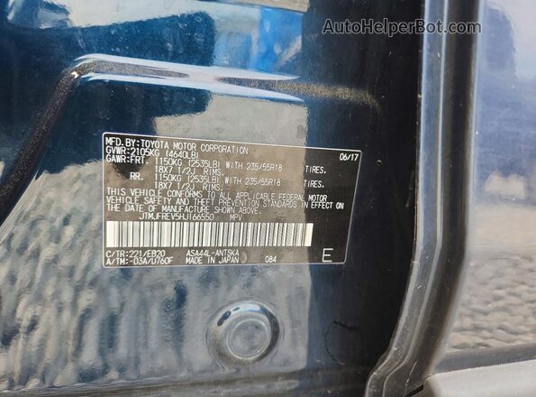 JTMJFREV5HJ166550 2017 TOYOTA RAV4 Black Vista de la etiqueta del VIN