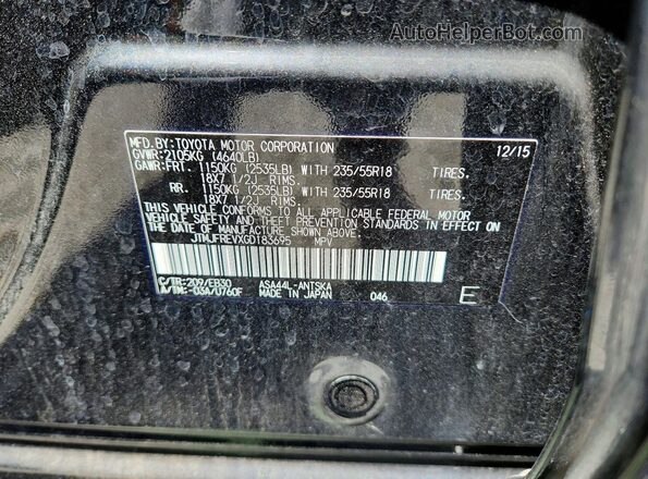 JTMJFREVXGD183695 2016 TOYOTA RAV4 Black VIN კოდის სტიკერის ხედი