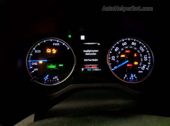 JTMRWRFVXKD032186 2019 TOYOTA RAV4 Maroon ხელსაწყოთა პანელის ხედი