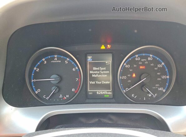 JTMWFREV9JJ205393 2018 TOYOTA RAV4 Синий Вид щитка приборов