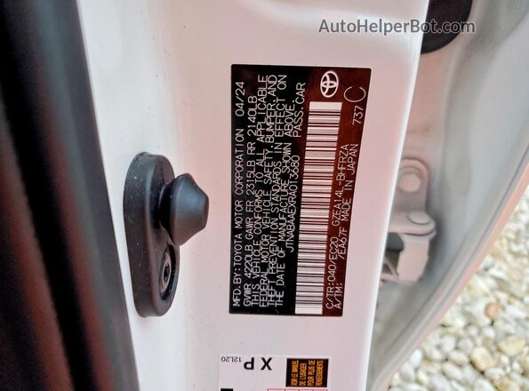 JTNABAAEXRA013680 2024 TOYOTA LL Белый Вид подкапотного пространства