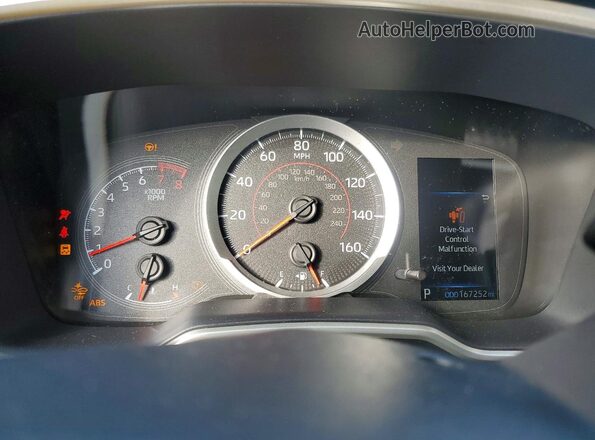 JTND4MBE2M3125863 2021 TOYOTA COROLLA Синий Вид щитка приборов