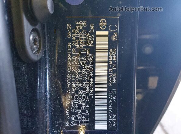 JTND4MBE7P3210993 2023 TOYOTA LL Black Widok komory silnika