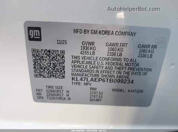 KL47LAEP6TB099234 2026 BUICK OTHER Белый Вид подкапотного пространства