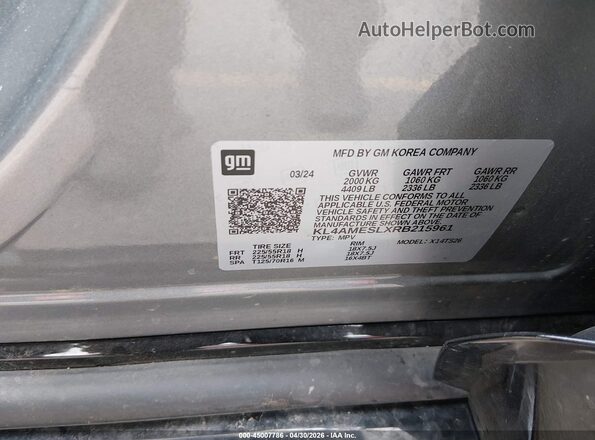 KL4AMESLXRB215961 2024 BUICK ENCORE Серый Вид подкапотного пространства
