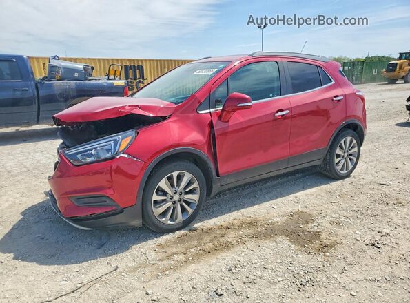 KL4CJASB1KB836741 2019 BUICK ENCORE Red Առջևի ձախ երեք քառորդ տեսարան