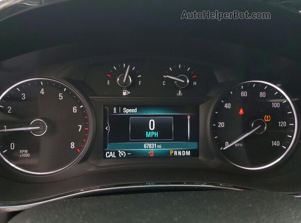 KL4CJASB3HB073534 2017 BUICK ENCORE Brown Instrument cluster view
