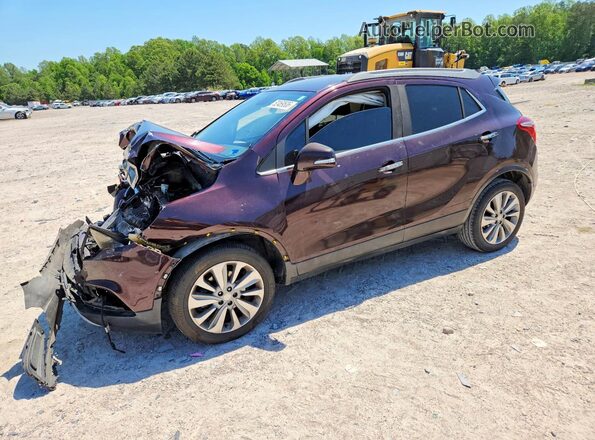 KL4CJASB8JB537505 2018 BUICK ENCORE Бордовый Передняя левая четверть