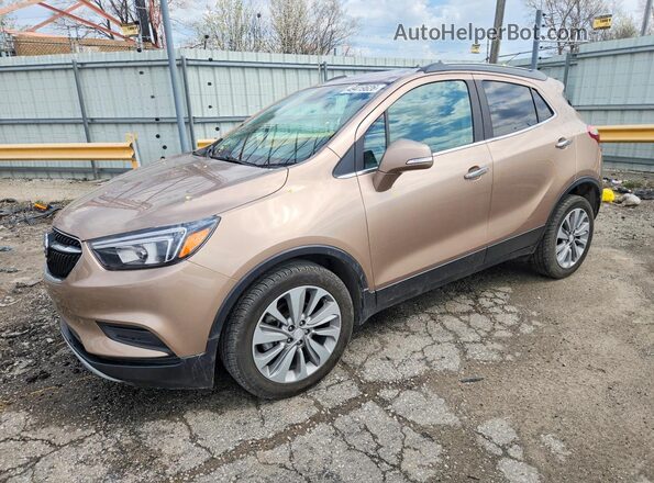 KL4CJASB8JB661130 2018 BUICK ENCORE Желто-коричневый Передняя левая четверть