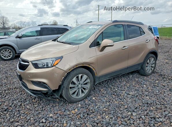 KL4CJASB9JB577558 2018 BUICK ENCORE Желто-коричневый Передняя левая четверть