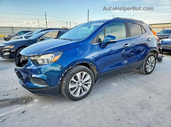 KL4CJASBXKB883265 2019 BUICK ENCORE Синий Передняя левая четверть