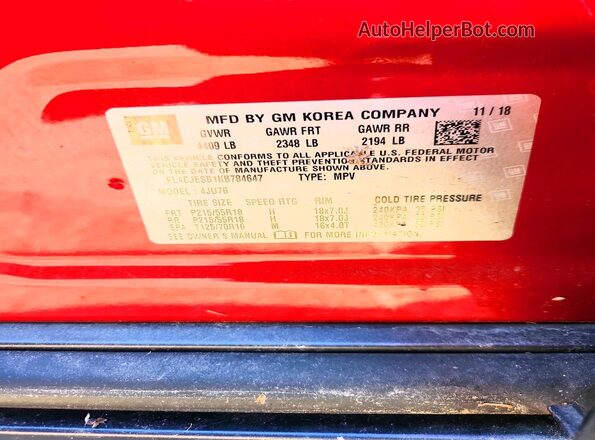 KL4CJESB1KB784647 2019 BUICK ENCORE Красный Вид подкапотного пространства