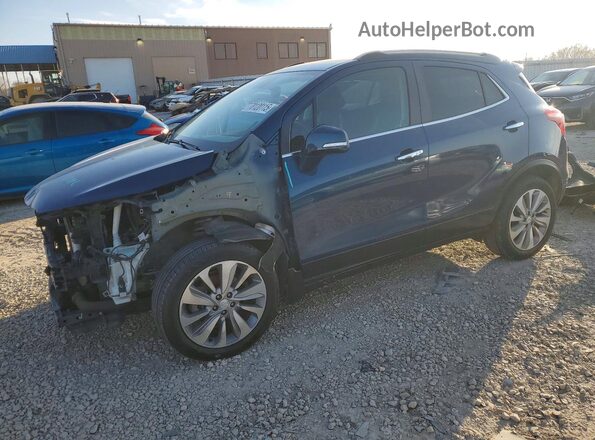 KL4CJESB3KB950313 2019 BUICK ENCORE Blue წინა მარცხენა ხედი სამი მეოთხედიდან