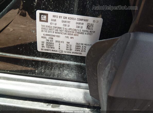 KL4MMBS20NB116501 2022 BUICK ENCORE Черный Вид подкапотного пространства