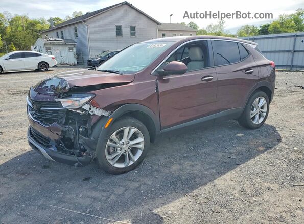 KL4MMCSL7NB015955 2022 BUICK ENCORE Maroon Vista tres cuartos delantera izquierda