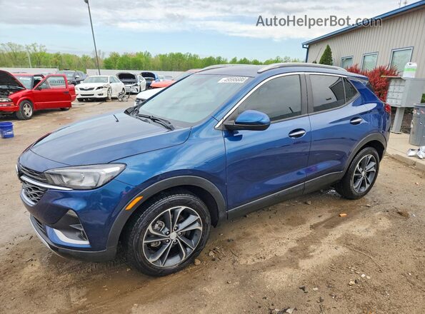 KL4MMDS27LB134308 2020 BUICK ENCORE Blue წინა მარცხენა ხედი სამი მეოთხედიდან